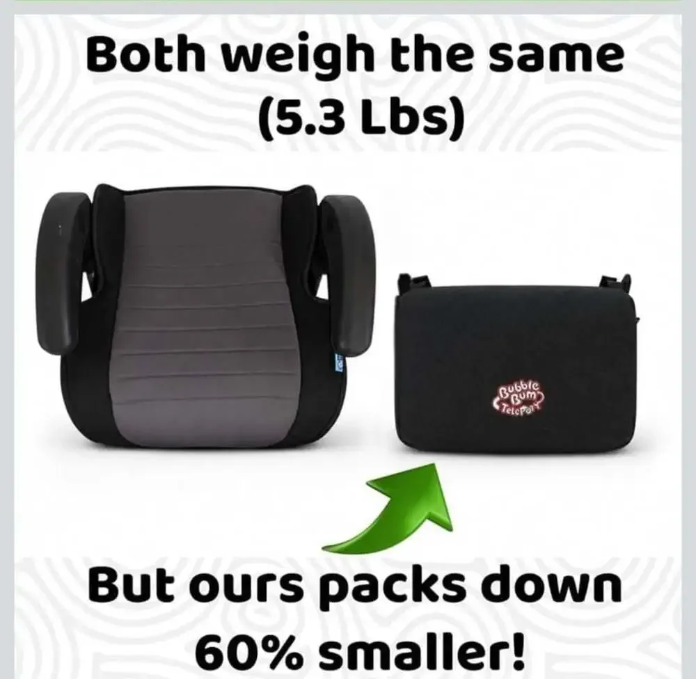 BubbleBum TelePort Portable Backless Booster Car Seat